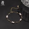 Orsa Jewels Silver Pearls Chain Bracelet Vinatge Gold Pearl Beads Bracelet on Hand Female Party Jewelry - Image 3
