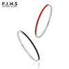 F.i.n.s Silver Slim Circle Ring Women Minimalist Drip Glue Stackable Line Finger Engagement Jewelry - Image 1