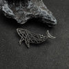 Punk Style Hollow Lines Whale Stainless Steel Gold-plated Brooch, Black Suit Accessories, Wedding Matching Set - Image 8
