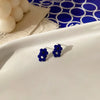 Vintage Wine Red Flocking Earrings Charm Geometric Bowknot Stud Earrings for Women Girls Unusual Jewelry Ear Accessories - Image 28