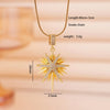 Temperament Stainless Steel Inlay Zircon Shiny Octagonal Star Pendant Necklace for Women Charm Jewelry Gifts - Image 6