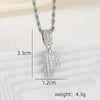 A-Z Silver Color Zircon Letter Initial Necklace Crystal Letter Necklace for Party Birthday Jewelry Gift - Image 22