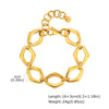 Chunky Stainless Steel Link Chain Bracelet in Gold-Tone - Image 24