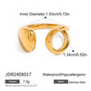 316L Stainless Steel Ring with Gold-Tone and Silver-Tone Designs - Image 23
