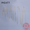 Silver Gold Chain Tassel Stud Earrings for Women Cute Jewelry Minimalist Accessories - Image 1
