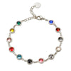 Colorful Bejeweled Bangle Popularity TS Stainless Steel Bracelets for Women 12 Birthstones Rainbow Crystal Chain Jewelry - Image 7