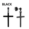 1 Pairs Punk Stainless Steel Stud Earrings Black Earrings Set For Men Women Vintage Hip Hop Piercing Ear Jewelry Accessories - Image 15