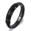 Men\\\\\'s Classic Black Leather Bracelet Metal Magnetic Buckle Bracelet Jewelry Casual Daily All-Match Jewelry - Image 11