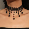 1 Px Ladies Black Lace Crystal Color Flower Necklace Beach Travel Holiday Classic Personalized JewelryEvening D - Image 1