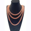 Copper Cuban Chain Necklace for Men Women, Style Rose Gold Plated Jewelry, Holiday Gift for Birthdays - Image 6
