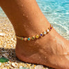 Stainless Steel Colorful Beaded Snake Chain Anklet for Women Bohemian Multicolor Round Bead Design Chain Jewelry Gift - Image 5