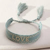 Bohemia Embroidery Letters Woven Tassel Bracelet For Women Handmade Adjustable Rope Braided Bracelet Retro Jewelry Gift - Image 9