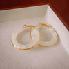 Vintage Brown Resin Round Hoop Earrings for Women Elegant Geometric Circle Temperament Earings Wedding Jewelry Gifts - Image 7