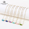 JD Handmade Boho Necklace Amethyst Faceted Bead Pendant Necklace For Women Classic Stainless Steel Couple Gifts - Image 1