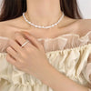 Adjustable Imitation Pearl Necklace with Irregular Beads - Image 5