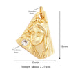 Shell Gold Inlaid Zirconia Charm Geometry Pendant,Holy Religious Jesus Virgin Mary Jewelry Necklace Accessories Supplies - Image 29