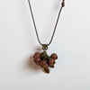 Adjustable Ceramic Bead Necklace with Leaf Pendant and Wax Cord - Image 17