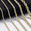 Punk Twist Rope Chain Stainless Steel Necklace Gold And Silver Color Classic Link - Image 6