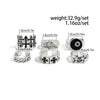 Black Pentagram Ring Set with Gothic Geometric Details - Image 5