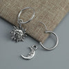 Senior Statement Temperament Dangle Stainless Steel Earrings Bohemian Sun Moon Totem Pendant Earrings for Women Jewelry Gift - Image 5