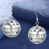 Creative, Festival Party Gift Jewelry Stylish Retro Disco Ball Pendant Earrings - Image 3