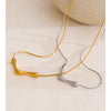 Minimalist Stainless Steel Pendant Necklace Gold Pvd Plated Metal Individualistic Collar Jewelry - Image 4