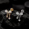 Titanium Bowknot Dangle Chain Flat Back Stud 18G 16G Threadless Push Pin Bow Cartilage Helix Ear Piercing - Image 2