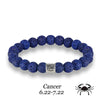 Men 12 Zodiac Signs 8mm Beads Bracelets Handmade Vintage Blue Lava Stone Beads Elastic Bangles Women Jewelry Gifts - Image 15