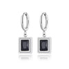 Stainless Steel Geometric Square Hoop Earrings Sparkling Cubic Zirconia Crystal Earrings Jewelry For Women - Image 7