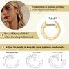 Silver Cubic Zirconia Ear Cuffs Gold Plated Cartilage Hoop Huggie Earrings for Women Stackable Jewelry - Image 5