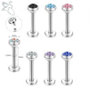 ZS 6-13PCS/LOT 16G Stainless Steel Lip Labret Piercing Set Crystal Monroe Lip Stud Ear Tragus Helix Cartilage Piercing 6/8/10mm - Image 7