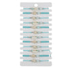 12-Piece Braided Bracelet Set with Shell Starfish and Turtle Charms - Image 2