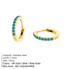 Stainless Steel Birthstone Earrings Minimalist Huggie Hoop Earrings For Women Unisex earrings for women jewelry - Image 18