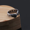 Retro Six Word Admonition Ring For Men Punk Gothic Rock Hiphop Open Ring Unisex Accessories Handmade Jewelry Gift - Image 1