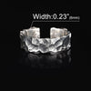 Stone Pattern Ring for Men and Women Crack Style Retro Finger Jewel Silver Plated Opening Adjustable - Image 3
