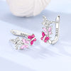 Butterfly Hoop Earrings with Colorful Cubic Zirconia - Image 26