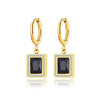 Stainless Steel Geometric Square Hoop Earrings Sparkling Cubic Zirconia Crystal Earrings Jewelry For Women - Image 10