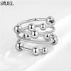 Cute Happy Cat Fidget Spinner Rings Rotate Freely for Women Metal Copper Knuckle Ring Wedding Jewelry - Image 8