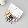 3 Pairs Fun and Cute Enamel Alloy Hanging Tail Cat Dangle Earrings Colored Cat Ear Jewelry Set Lovely Gift For Women Girls - Image 5