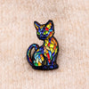 Colorful Glass Cat Enamel Pins Cartoon Brooches Badge Lapel Pin For Backpack Clothes Accessories Animal Jewelry Birthday Gifts - Image 5