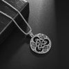 Retro Celtic Knot Pattern Disc Cross Pendant Necklace for Men Gothic Punk Street Jewelry Gift - Image 14