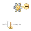 Titanium 16G Mini Sunflower Cartilage Earring Dainty Flower CZ Helix Conch Earlobe Piercing Labret Stud - Image 8