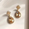 Vintage Elegance Multi-Style Clip-on Earrings for Non-Pierced Ears Women Retro Pearl Resin Tiger's Eye Stone Clip-ons Earrings - Image 7