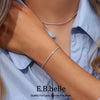 Minimalist 2mm Zircon Chain Necklace Bracelet Set Stainless Steel Base Crystal Chain Wedding Jewelry Sets - Image 1