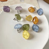 Non Pierced Irregular Geometric Ear Clip Earrings Candy Color Resin Jewelry Earcuffs For Women - Image 2