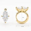 Environmentally Friendly Brass Marquise Zirconia Hoop Earring For Women Minimalist Gold Plated Pear Earring - Image 20