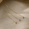 Dangle Earrings For Women Geometric Ball Long Tassel Chain Drop Silver Color Earring Minimalism Ear Line Kpop Jewelry - Image 6