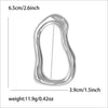 Neutral Style Irregular Ring Brooches For Unisex Smoorh Stainless Steel Alloy Pins Jewelry Accessory Suit Party Gift - Image 7