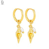 Silver Needle Vintage Shell Pendant Hoop Earrings Women's Pearl Conch Gold Earrings Jewelry Gifts - Image 20