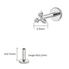 Titanium 16G Triple CZ Cartilage Helix Earring Trinity CZ Tragus Stud Conch Earlobe Lip Piercing Jewelry - Image 11